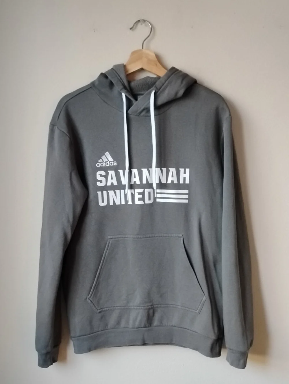 adidas Gray Savannah United Pullover Hoodie
